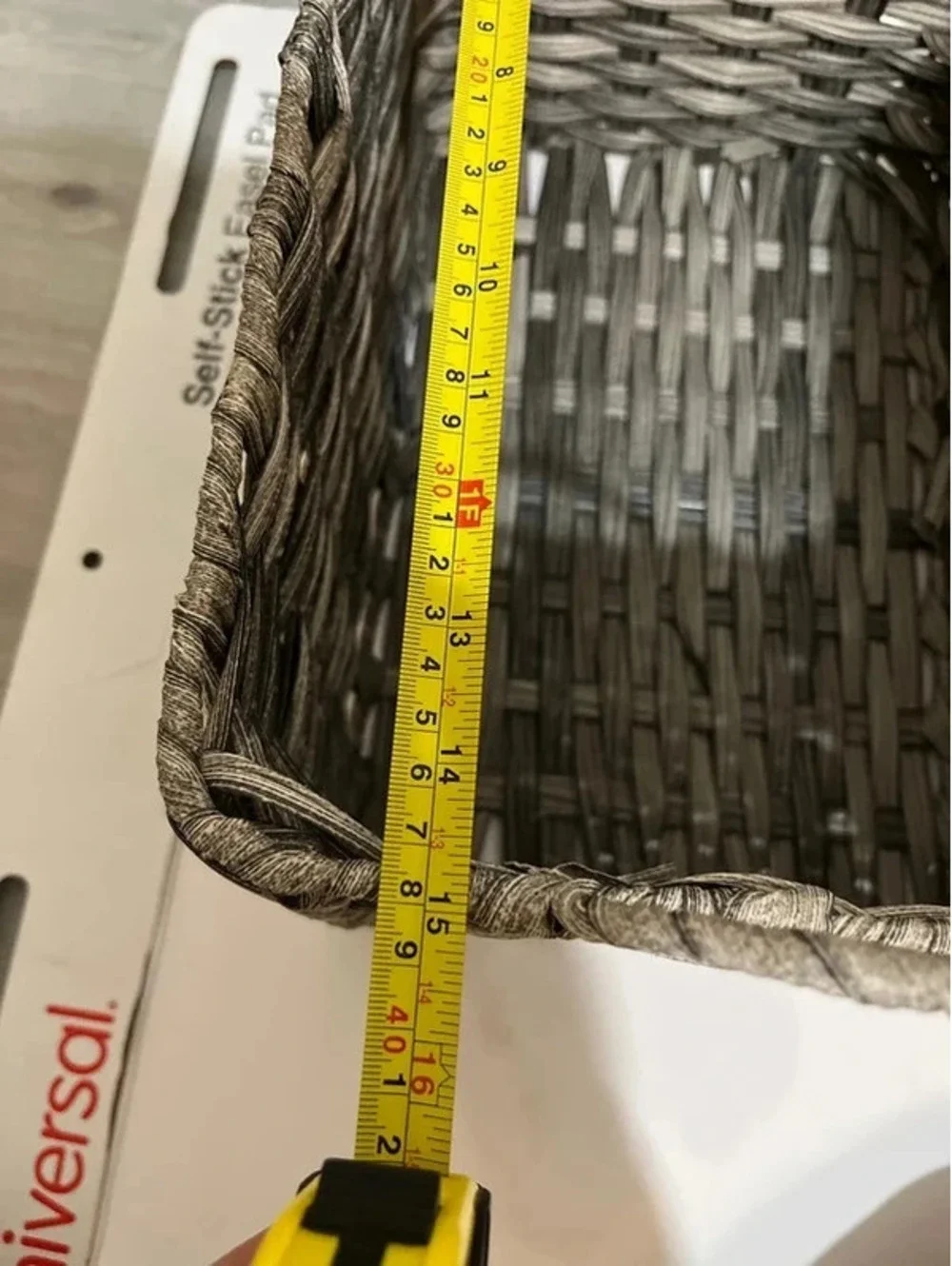 2 medium Grey weaved basket for storage organizing